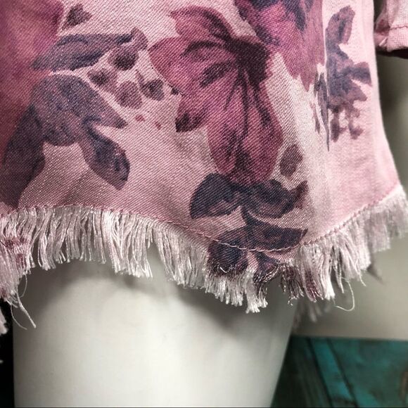 STANDARD Grace Pink Off The Shoulder Floral Top Size Small - Picture 2 of 9